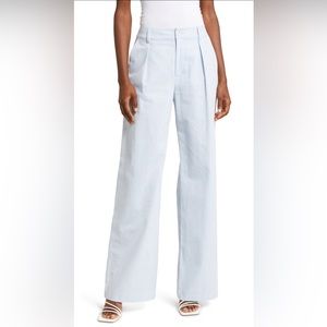 PAIGE Women's Blue Dallas Linen Blend Trouser In Light Chambray